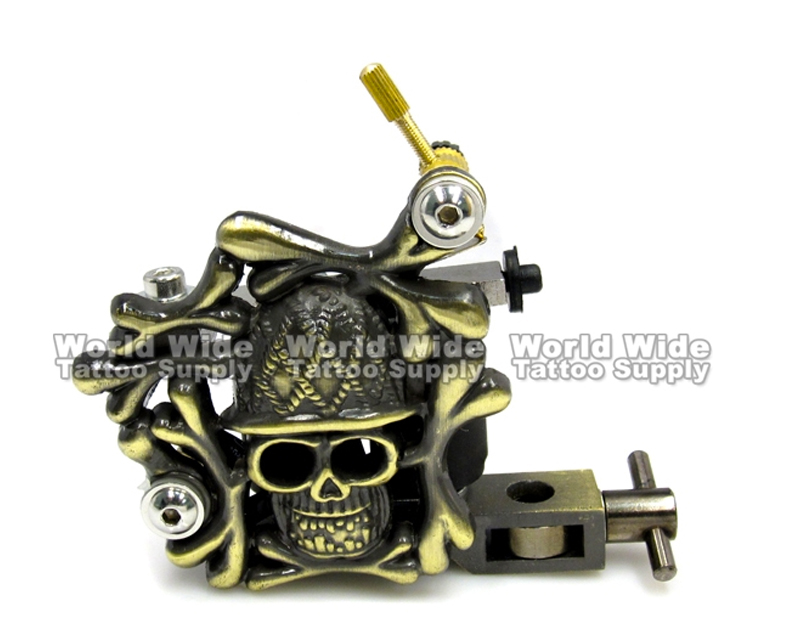 Skull Bones Tattoo Machine - Machines Under $20 - Coil Machines - Worldwide Tattoo Supply