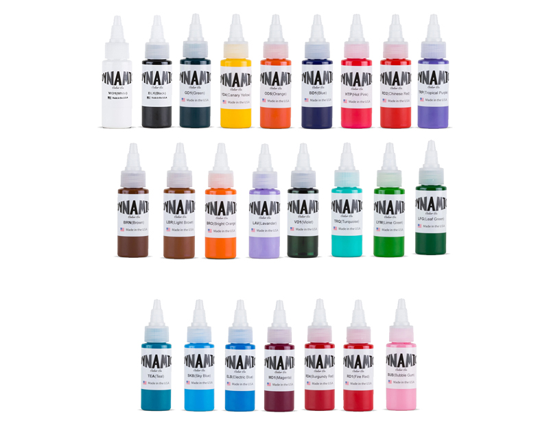 Dynamic Tattoo Ink, 12 Color Blends Pack