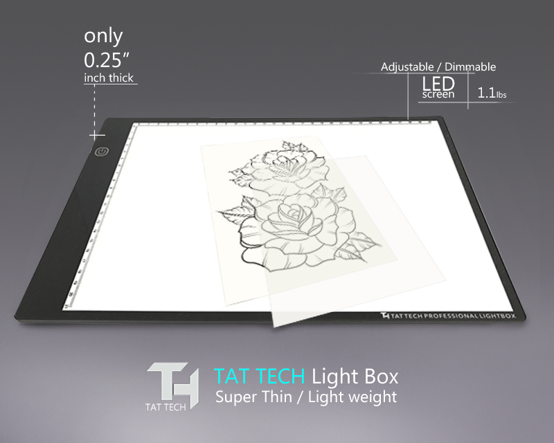 Tat Tech Light Box - Tracing Light Box - Stencil Machine & Supplies -  Worldwide Tattoo Supply