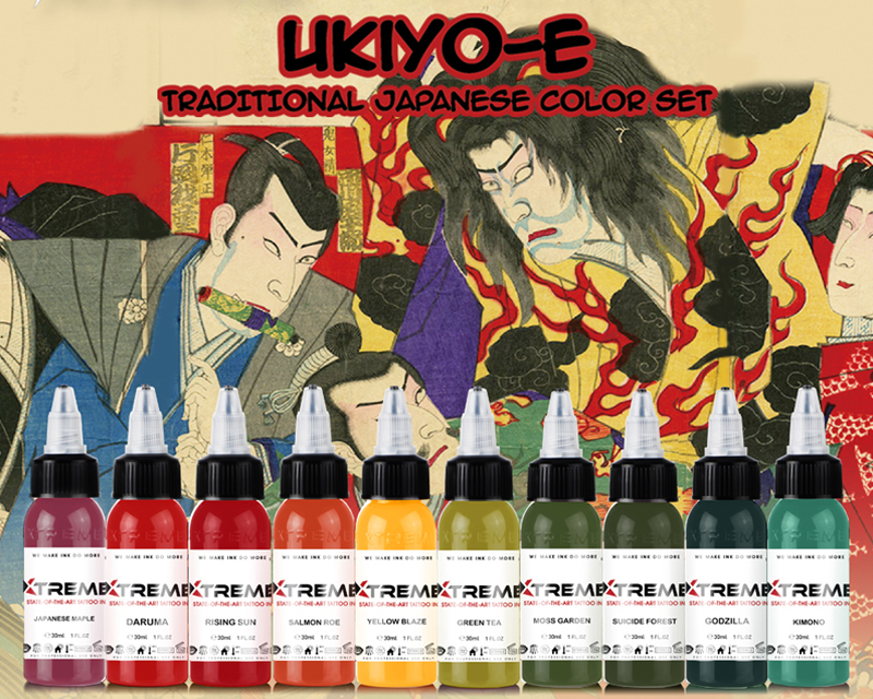 Bright Tattoo Ink Set 16 Colors, Organic Tattoo Inks