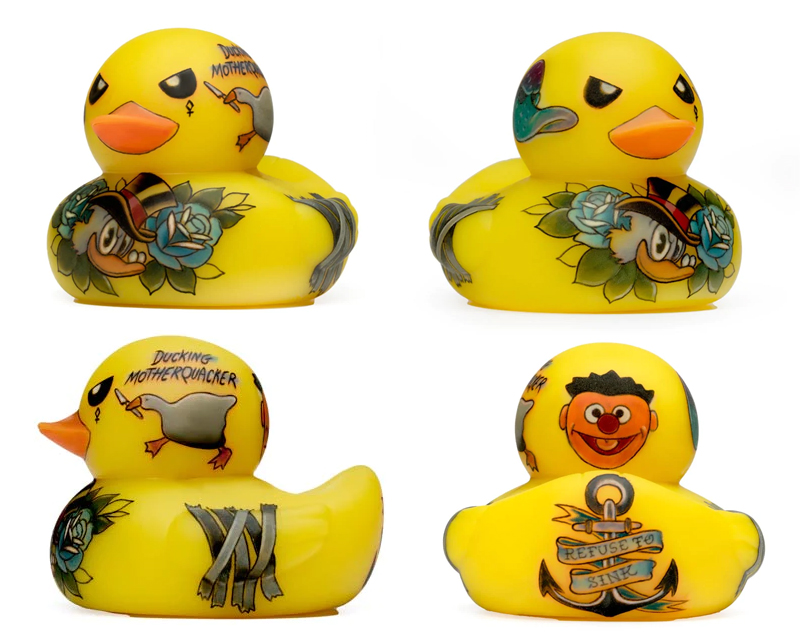 REAL TIME TATTOO  Rubber Ducky Tattoo  Retro Synthwave Background Music   YouTube