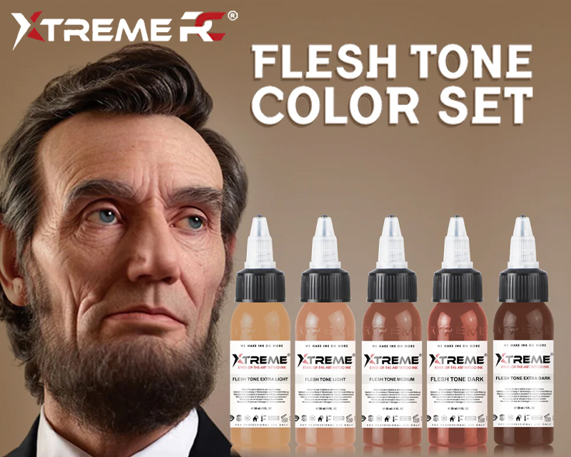 Flesh Tone Set Xtreme Sets & Washes (REACH Compliant) Tattoo Inks