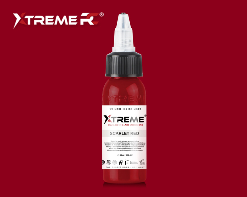 Scarlet red xtreme ink reach compliant tattoo inks worldwide