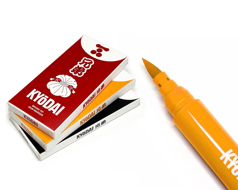 Kyodai Brush Pen - Skin Marker Pens - Stencil Machine & Supplies ...